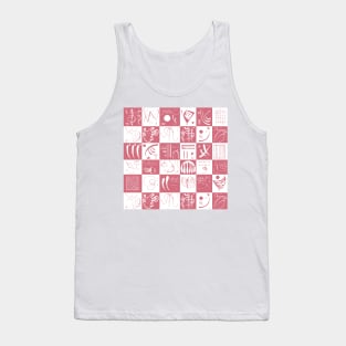 Kandinsky - White and Rose Pattern - Abstract Art Tank Top